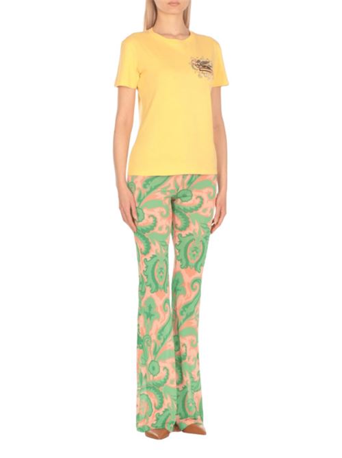 t-shirt donna arancione cotone ETRO | WRMA0006AK788Y0488